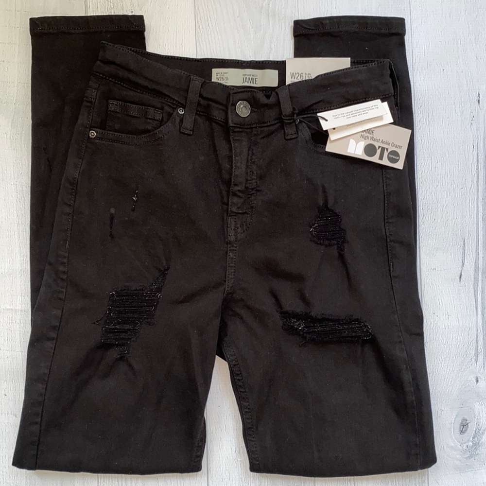 TOPSHOP - Jamie High Waist Ankle Grazer